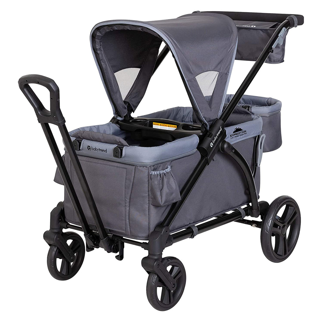 Baby Trend Expedition Push or Pull Stroller Wagon Plus w/ Canopy Grey (Open Box)