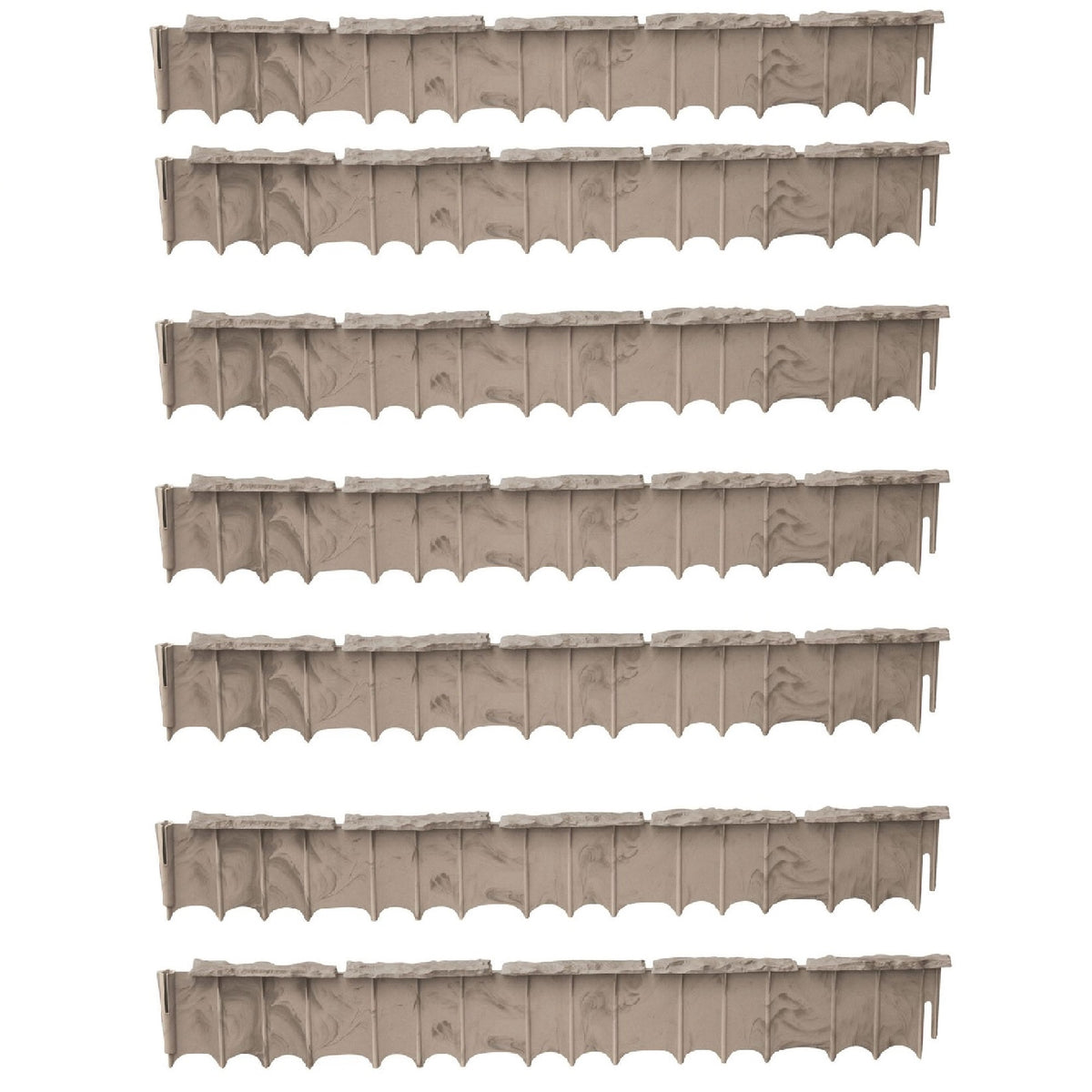Suncast Quick Edge Resin Material 35 Inch Single Strip Lawn Edging (7 Pack) - VMInnovations