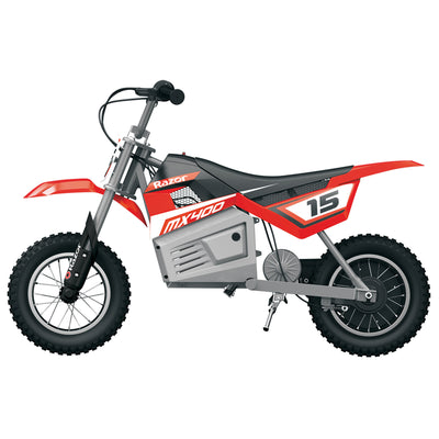 MX400 Dirt Rocket 24V Electric Toy Motocross Motorcycle Dirt Bike, Red (Used)