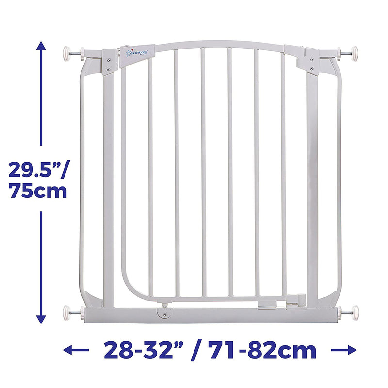 Dreambaby Chelsea 28-32" Auto-Close Baby Pet Safety Gate, White (Open Box)