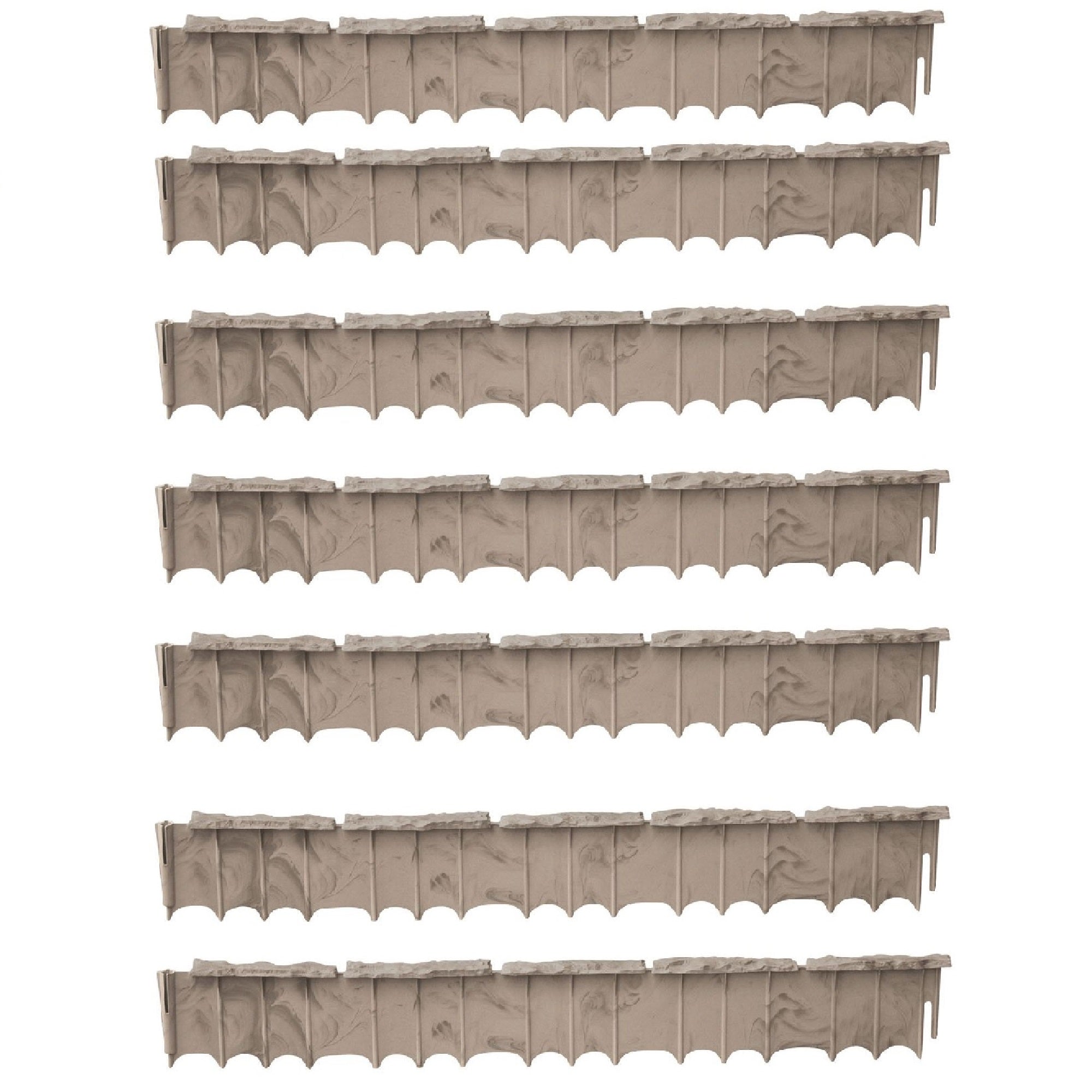 Suncast Quick Edge Resin Material 35 Inch Single Strip Lawn Edging (7 Pack) - VMInnovations