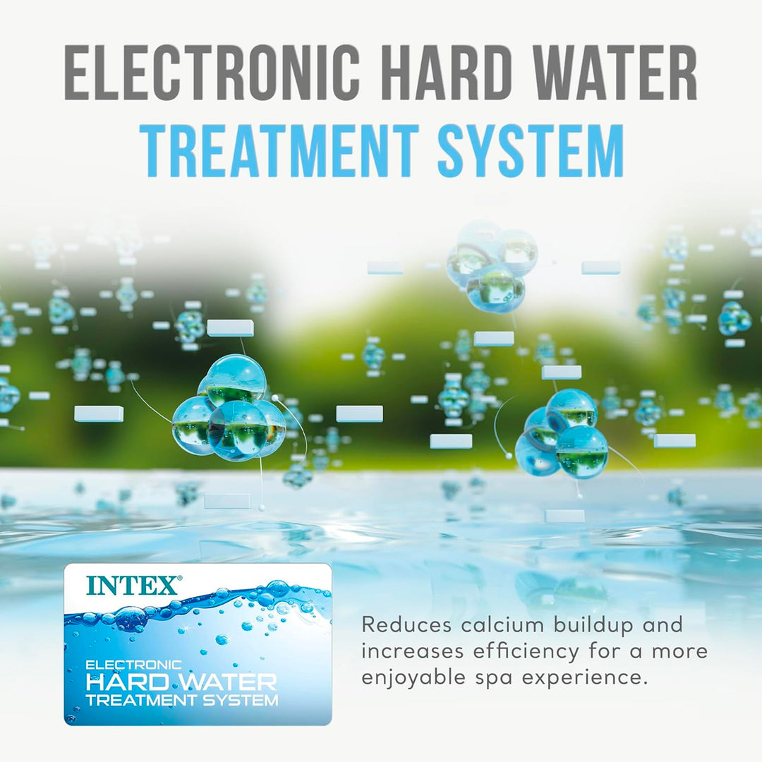 Intex PureSpa Plus Inflatable Bubble Jet Hot Tub & Replacement Filters (6 Pack)