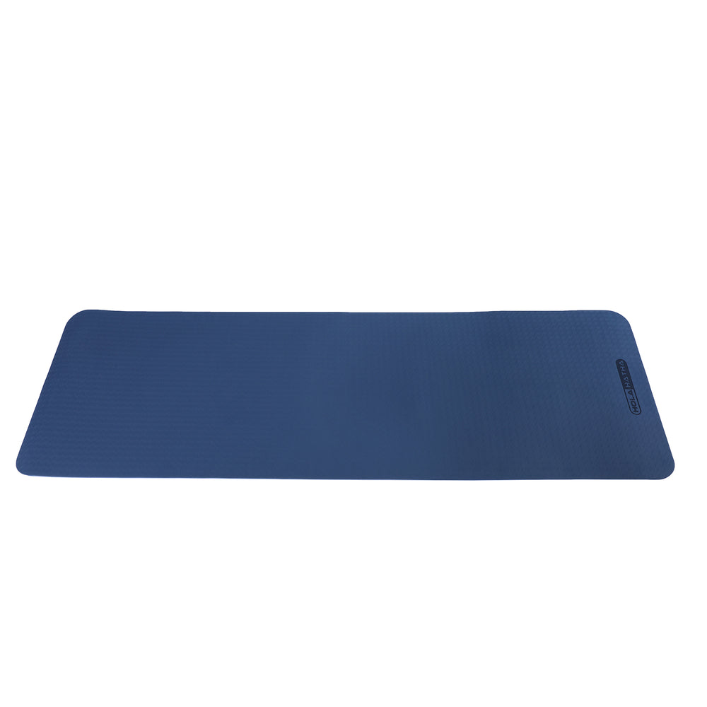HolaHatha 72 x 24" Double Sided 0.25" Thick Non Slip Home Workout Yoga Mat, Blue - VMInnovations
