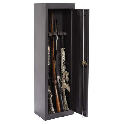 American Furniture Classics 5 Rifle Metal Home Gun Safe Storage, Black (Used)