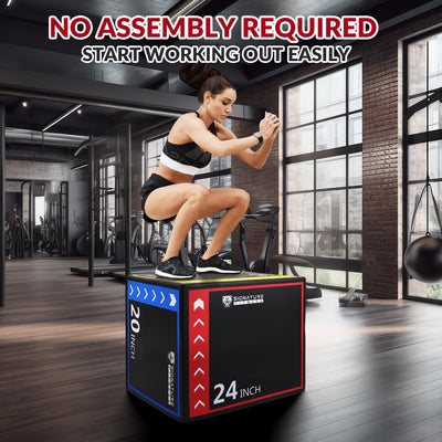 BalanceFrom 3-in-1 Plyometric Jump Box, Non-Slip Adjustable Workout Equipment