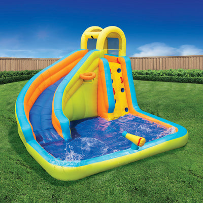 Banzai 28140 Splash 'N Blast Kids Backyard Inflatable Water Slide Park (Used)