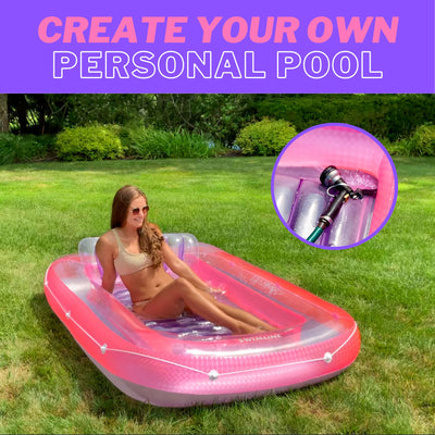 Swimline 71" Swimming Pool Inflatable Suntan Tub Float Lounge Chairs (3 Pack) - VMInnovations