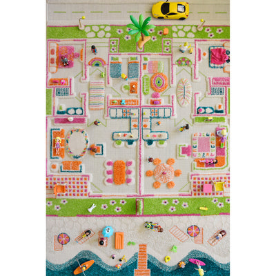 IVI 3D Play Carpet 59 x 39-inch Soft Beach House Floor Rug Mat for Kids, Medium - VMInnovations