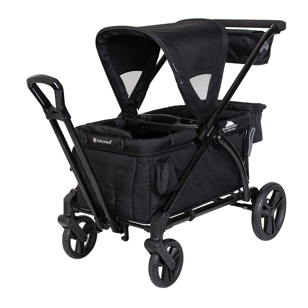 Baby Trend Expedition 2 in 1 Push or Pull Stroller Wagon Plus w/ Canopy, Black