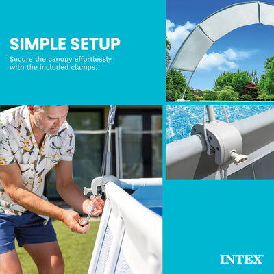 Intex 28054E Protective Canopy for 9 Ft or Smaller Rectangular Pools (Open Box)