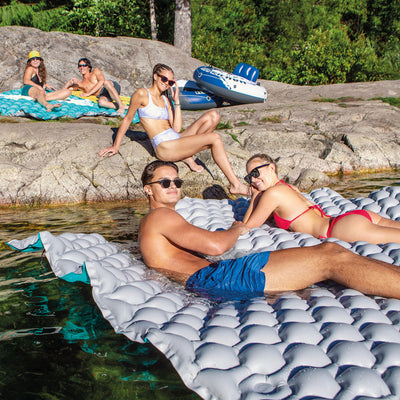 Intex 56841EP Giant Inflatable Floating Water Pool Lake Mat Platform Pad, Teal