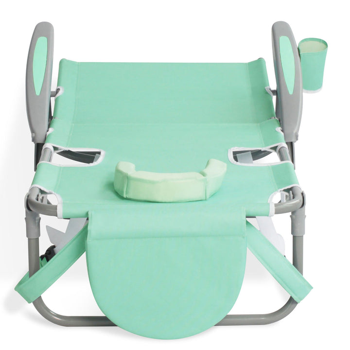 Ostrich On-Your-Back Outdoor Reclining Beach Lounge Pool Camping Chair, Teal