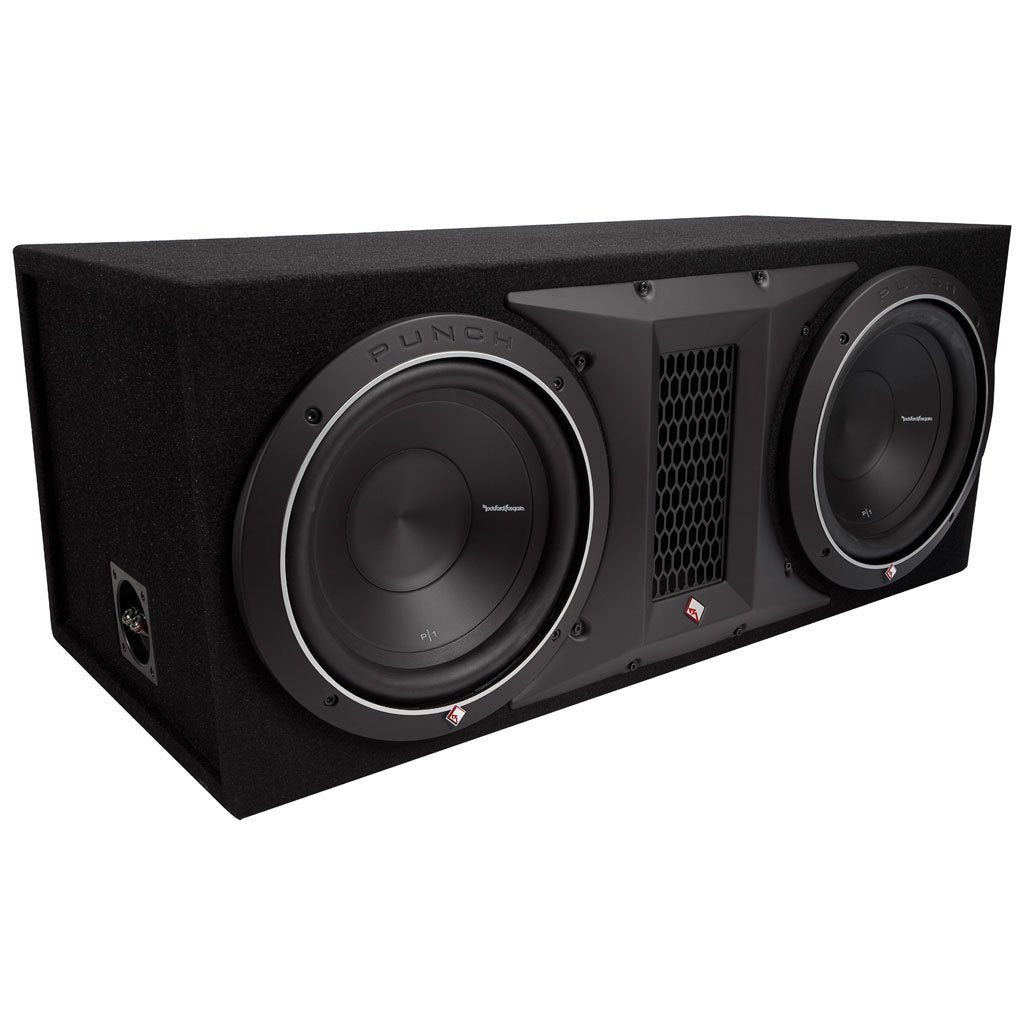 Rockford Fosgate 1000W Punch Dual P1 10 Inch Loaded Subwoofer Enclosure P1-2X10