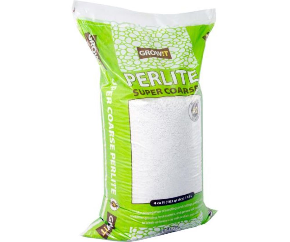 GROW!T Super Coarse #2 Perlite for Hydroponic Greenhouses Gardens 4 Cubic Feet