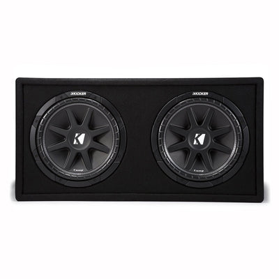 Kicker 43DC122 12 Inch 600 Watt Comp Dual Car Audio Loaded Subwoofer (4 Pack)