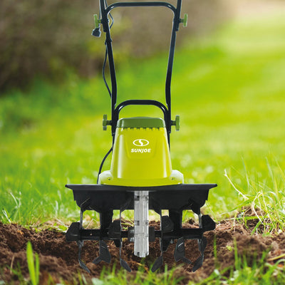Sun Joe 16" 13.5 Amp Electric Garden Tiller Cultivator & Angle Tines, SUJ-TJ604E