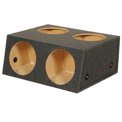 QPower 4 Hole 12 Inch Enclosure and Pyle PLPW12D 1600 Watt Subwoofer (2 Pack)
