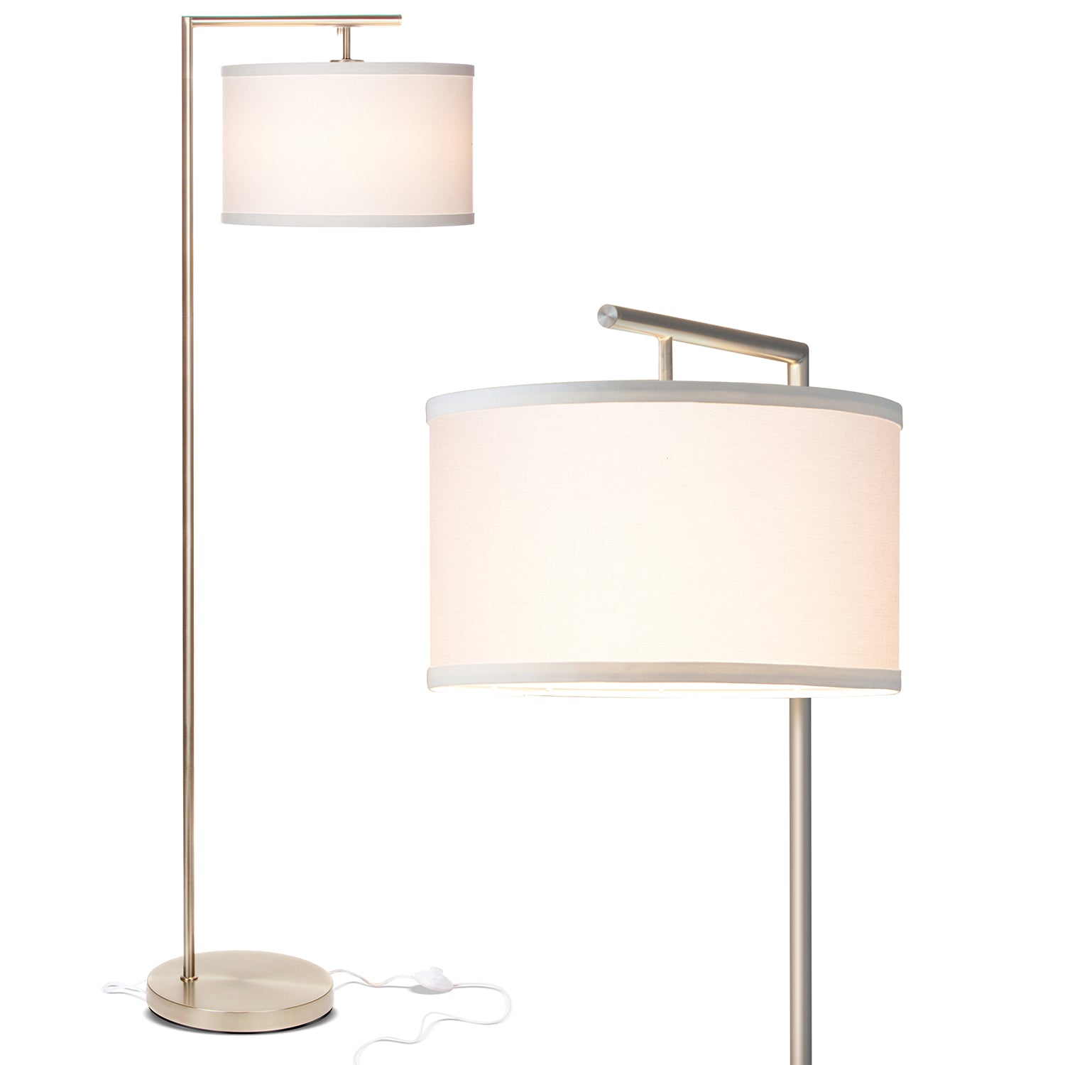 Brightech Montage Standing Floor Smart Lamp LED Light, Satin Nickel (Open Box) - VMInnovations