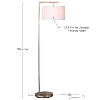 Brightech Montage Standing Floor Smart Lamp LED Light, Satin Nickel (Open Box) - VMInnovations