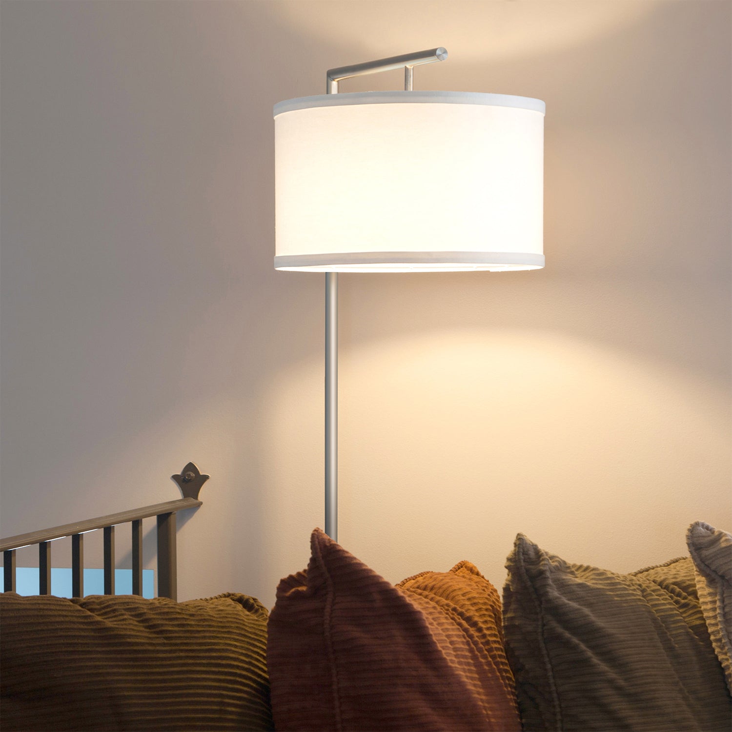 Brightech Montage Standing Floor Smart Lamp LED Light, Satin Nickel (Open Box) - VMInnovations