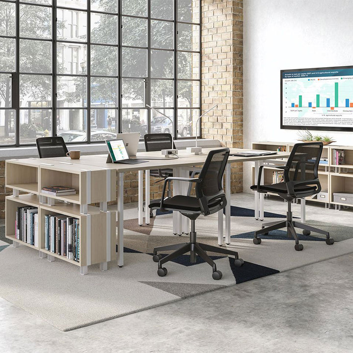 Safco 17.25 Inch Tall Wooden Ready Home Office Stackable Storage Cabinet, Beige