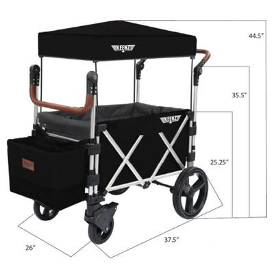Keenz 7S Baby Toddler Kids Wheeled Stroller Wagon with Canopy, Red (Open Box)
