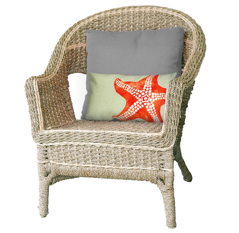 Liora Manne Visions II Indoor Outdoor Patio Accent Pillow, Starfish, 12 x 20 In