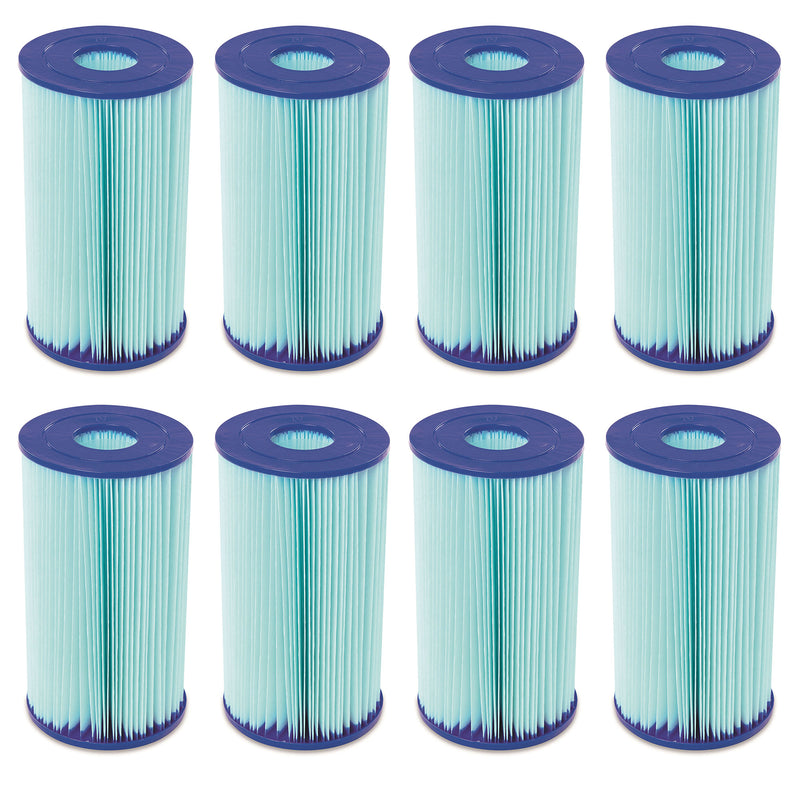 Bestway Flowclear Antimicrobial Type IV Type B Pool Filter Cartridge (8 Pack)
