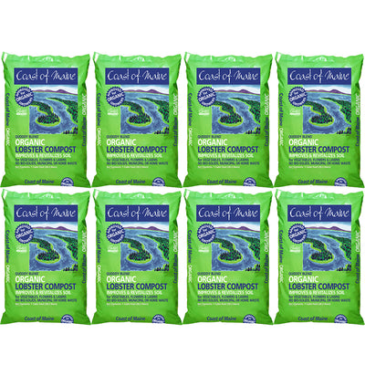 Coast of Maine Quoddy Blend Lobster Compost Plant Soil, 1 Cubic Foot (8 Pack)