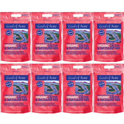 Coast of Maine Mount Desert Organic Cactus Succulent Mix, 8 Quarts (8 Pack) - VMInnovations