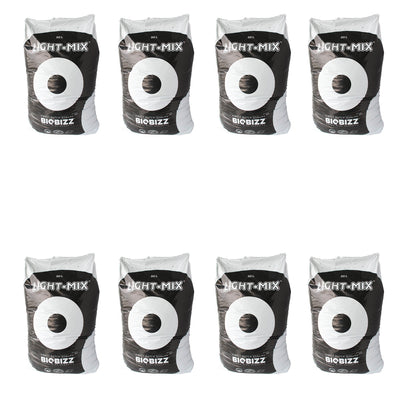 BioBizz BBLM50L Light-Mix 50L Organic Farm Plant Growing Substrate Bag (8 Pack)