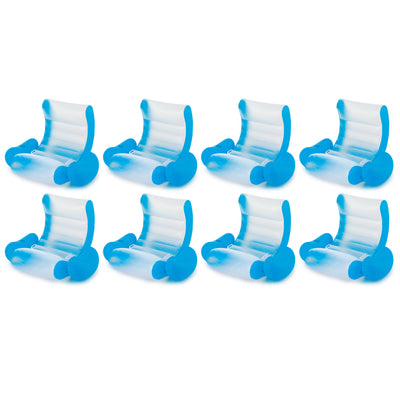 Summer Waves Inflatable Pool Rocking Chair Lounge with Aqua Glow LED (8 Pack)