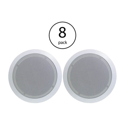 Pyle 8 Inch 2 Way In Wall Ceiling Home Speakers System Audio Stereo, 16 Speakers