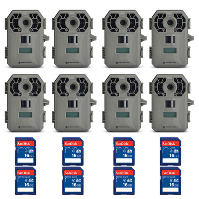 Stealth Cam 10MP Game Camera (Certified Refurbished)(8 Pk) + 16GB SD Card (8 Pk)