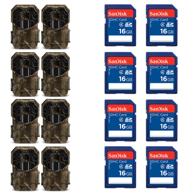 Stealth Cam Pro Infrared Game Camera (8 Pack) + 16GB SD Memory Card (8 Pack)