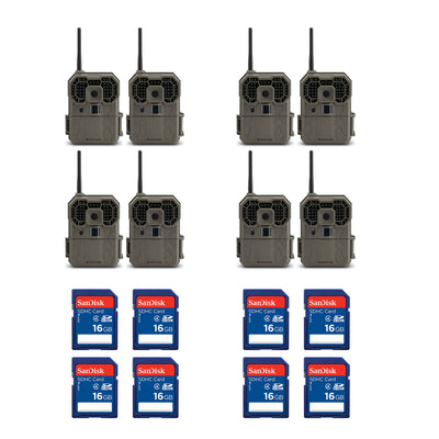 Stealth Cam GXW 12MP 1080p HD iOS & Android Game Camera (8 Pack) + 16GB SD Cards