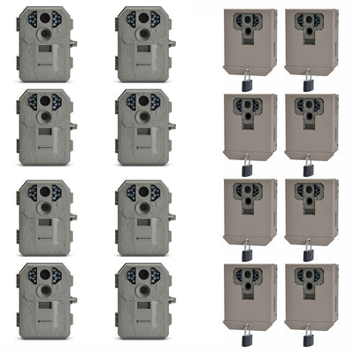 Stealth Cam IR 6.0 MP Trail Camera (8 pack) + Game Camera Security Box (8 Pack)
