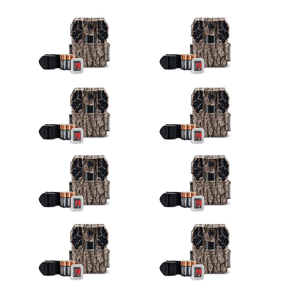 Stealth Cam ZX36NG 10MP No Glo Infrared Game Trail Camera Kit w/ SD Card 8 Pack
