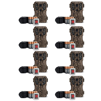 Stealth Cam 8MP Infrared Hunting Scouting Game Trail Camera w/ SD Card (8 Pack)