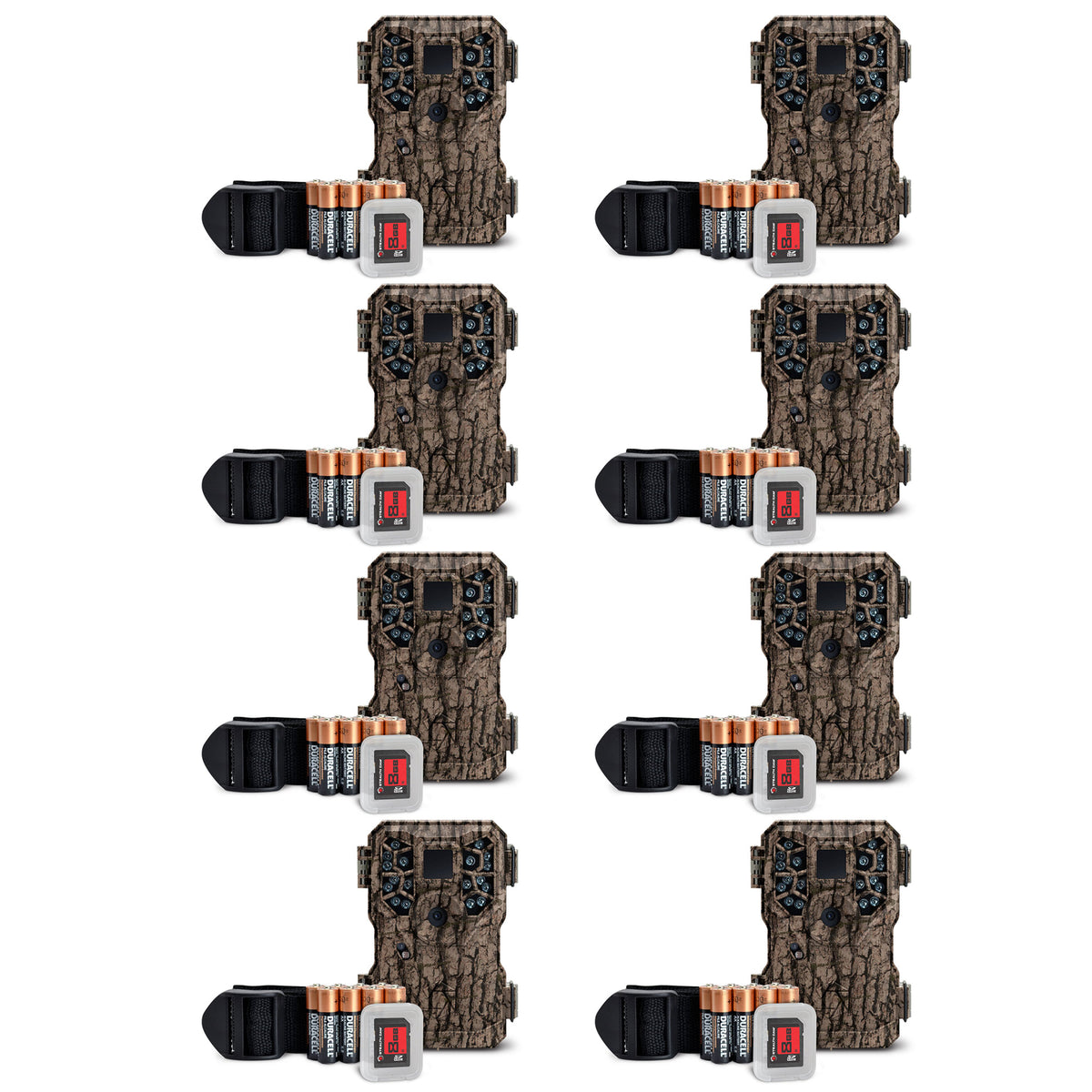 Stealth Cam 8MP Infrared Hunting Scouting Game Trail Camera w/ SD Card (8 Pack)
