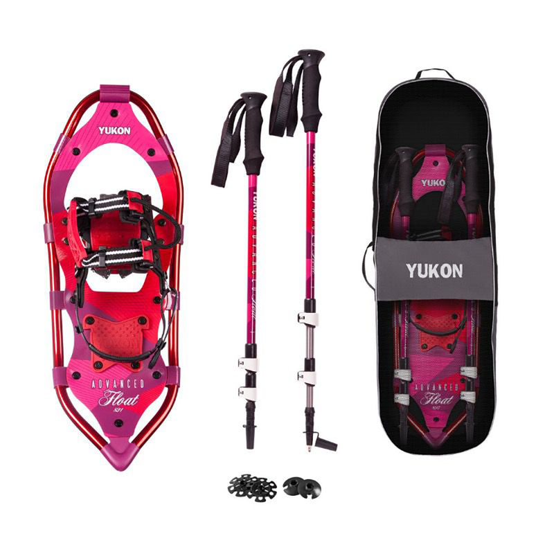 Yukon Charlies 8x21 Advanced Series Float Snow Shoe Backcountry Snowshoes Kit