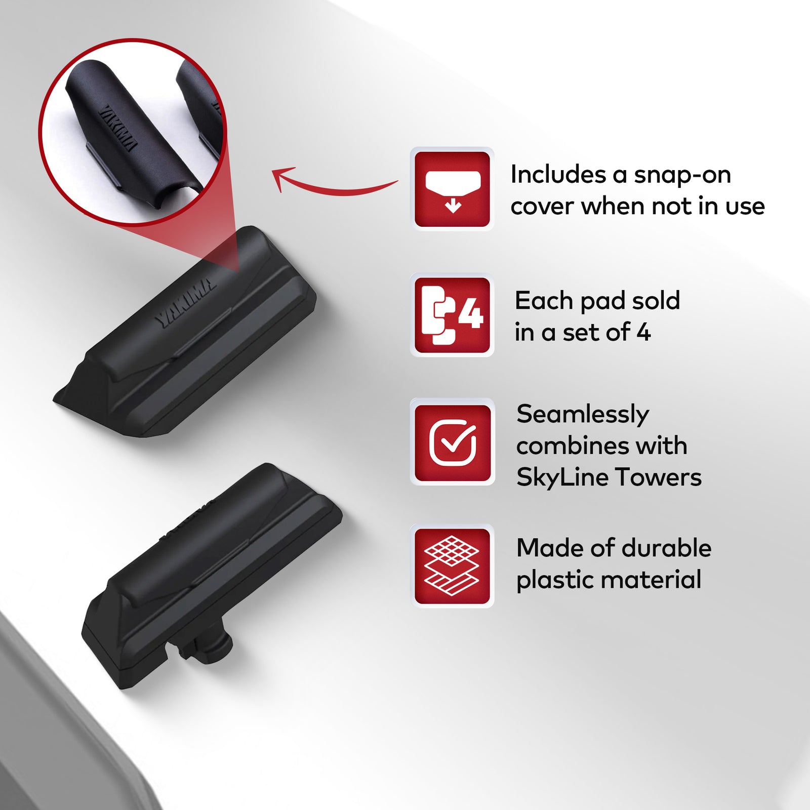 YAKIMA 27 Fixed Point Tower Installation for Flush Rail Rooftops (Open Box) - VMInnovations