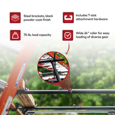 Yakima 2.5lb T-Slot Mounted Load Assist Ladder Roller, Compatible HD Bars(Used)
