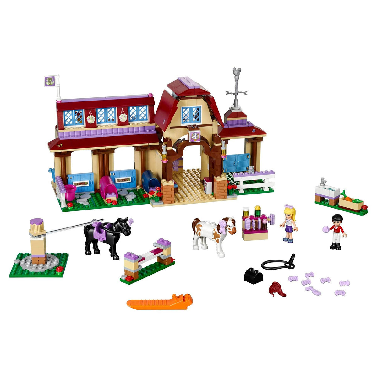 LEGO Friends Heartlake Riding Club Horse Stables w/ Minifigures (Open Box)