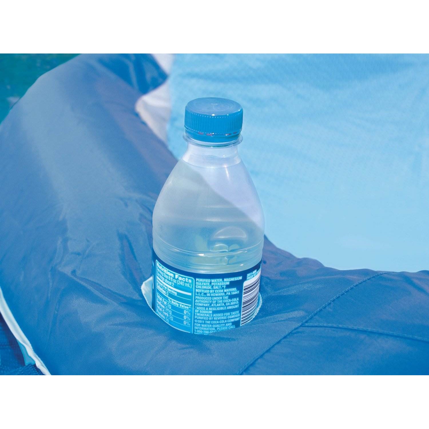 Kelsyus Floating Pool Lounger Chaise Inflatable Chair w/Cup Holder, Blue (4Pack) - VMInnovations