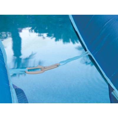 Kelsyus Floating Pool Lounger Chaise Inflatable Chair w/Cup Holder, Blue (3Pack) - VMInnovations