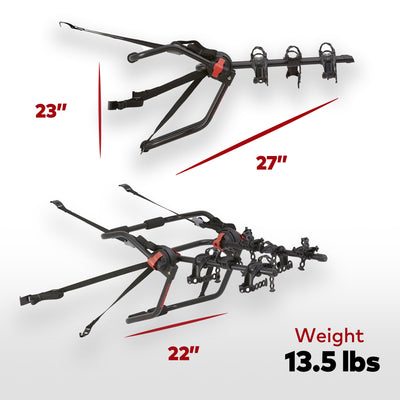 Yakima HangOut Car Trunk Compact Foldable 3 Bicycle Mount Rack, Black (Used) - VMInnovations