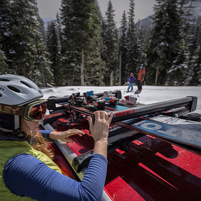 Yakima FreshTrack 6 Universal Car Roof Top Mount Ski and Snowboard Rack, Black - VMInnovations