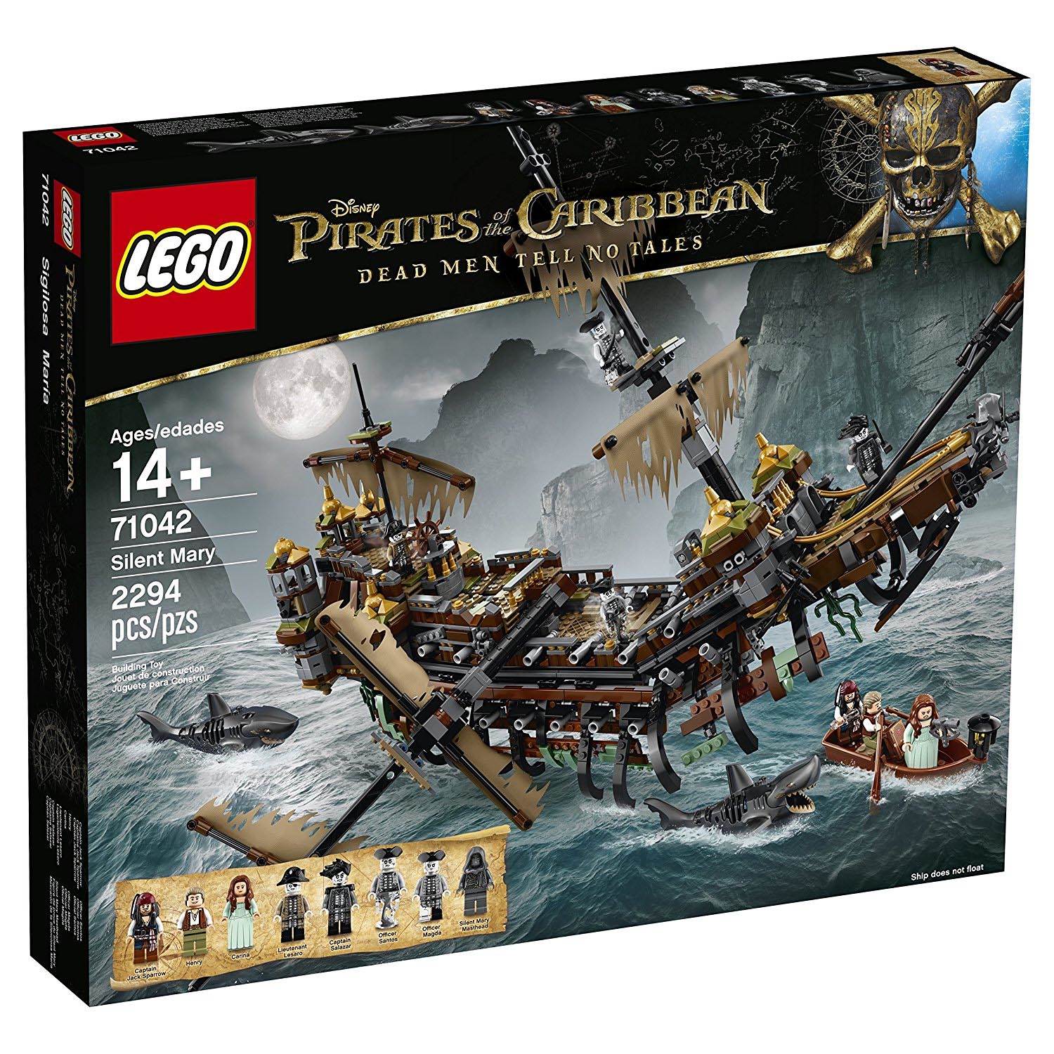 LEGO Disney Pirates of the Caribbean Silent Mary Ship Building Kit | Open Box