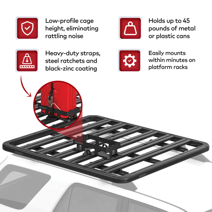 Yakima LockNLoad Platform Jerry Can Holder for Roof Rack Systems,Black(Open Box)